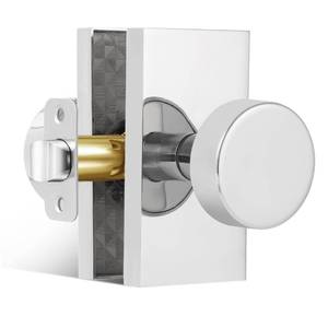 lot 20342 image: HIEMEY Door Knobs Interior, Modern Passage Polished Chrome Door Knobs Door Handles for Hall and Closet Round