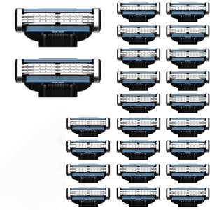 lot 20357 image: Razor Blade Refills for Men,Compatible with Ma-ch 3 Razor Blades Refill Disposable Blade Manual Beard Trimmer Safety Replacement Shaver Heads Set (24) (Open Box, May Be Missing Pieces)