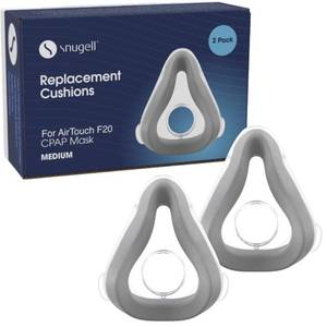 lot 20369 image: Snugell Replacement Cushion for CPAP Masks, 2-Pack - Compatible with ResMed AirTouch F20 - Comfort, Secure Seal and Long-Lasting Fit - Medium