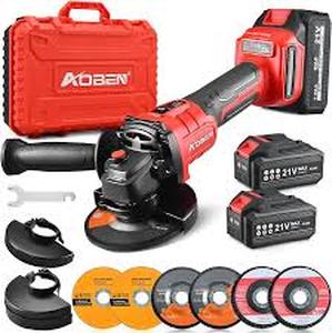 lot 1709 image: AOBEN AT102D-115 Cordless Angle Grinder Kit with Case