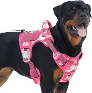 lot 1733 image: Pink dog harness camouflage size L