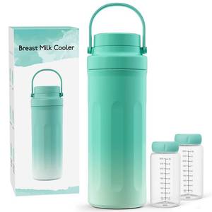 lot 1848 image: yellnidd 22oz Portable Breast Milk Cooler for Work & Travel, Ice-Free Breastmilk Cooler with 360° Surround Cooling for 24 Hours & Leak-Proof Dual-Bottle Design for Breastfeeding Moms All-Day Needs