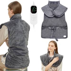 lot 1865 image: Fotgear Heating Pad for Neck Shoulders & Back - 24x37 Large Weighted Electric Heat Pad with 6 Time Settings & 8 Heating Levels, Fast Heating & Overheat Protection, Gifts for Mom Women, Gray