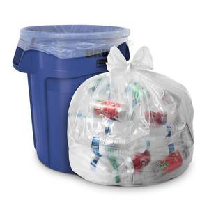 lot 1874 image: Aluf Plastics 33 Gallon Clear Trash Bags - 33 x 39 - 1.5 MIL (eq) - CSR Series - Heavy Duty Industrial Liners Clear Garbage Bags for Recycling, Contractors, Storage, Outdoor, 1 Count (Pack of 100)