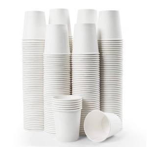 lot 1913 image: Vumdua 300 Pcs 6 oz Disposable Paper Cups, Hot Cold Beverage Drinking Cup for Coffee, Water, Tea, Juice, Espresso & Cortado (White)