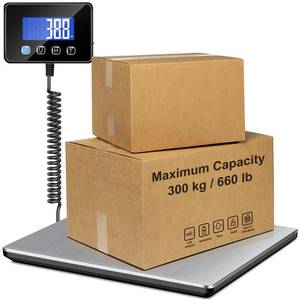 lot 1915 image: Shipping Scale, 660 lb  1 oz High Accuracy Digital Scale for Packages with Hold, Tare Function, Postal Scale for Small Business, Luggage, Home Use (Battery & Charging Cable Include)