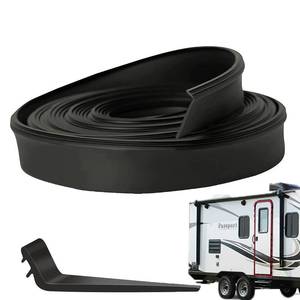 lot 1919 image: OCQOTAT RV Slide Out Seal - 1-12 Slide-Out Wiper Seal (Clip-On) Rubber Seal Weather Stripping for RVs,R854056 Black Rubber Seal Strip (30Ft)��