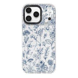 lot 2005 image: ChiCaseVer for iPhone 17 Pro Case, Vintage Botanical Pattern with Blue Flowers, Military-Grade Drop Protection, Cute Soft Slim TPU Protective Cover with Camera Lens Protection for Women & Girls