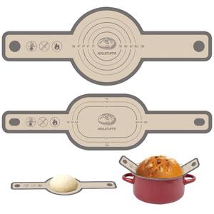 lot 2020 image: Koolstuffs Silicone Bread Sling Oval and Round, 2 PCS Nonstick��Reusable Bread Baking Mats, Easy-To-Clean Dutch Oven Liners, Sourdough Bread Baking Supplies