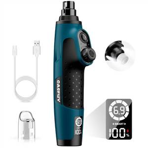 lot 2021 image: Casfuy Smart 6-Speed Dog Nail Grinder - 50% More Power Pet Nail Grinder with 2 LED Lights Quiet Rechargeable Electric Dog Nail Trimmers File Toenail Grinder for Large Medium Small Dogs & Cats (DB)