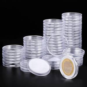 lot 2022 image: Utron 60P Clear Plastic Coin Capsules, Dollar Coin Holder, 40mm Silver Coin Storage for Collectors, Morgan Silver Dollar Coin Holders with Adjustable Gasket (1720252730333840mm)