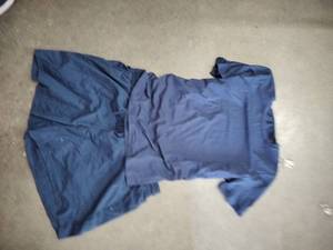 lot 2431 image: Ladies blue pajama shorts and pajama sleep shirt size XL