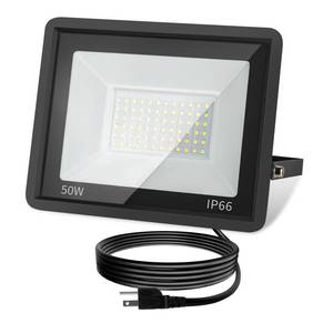 lot 2438 image: ZHPINGMX 50W LED Flood Light Outdoor, 5000LM Super Bright Floodlight Outside Work Light with Plug, 6500K Daylight White LED Flood Light Outdoor, IP66 Waterproof Outdoor Flood Light-1Pack