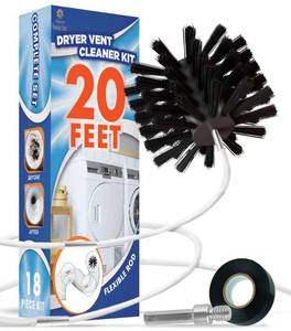 lot 2440 image: The Professional Dryer Vent Cleaner Kit -(20-Feet) Innovative Lint Remover Reusable Strong Nylon Flexible Lint Brush with Drill Attachment for Faster Cleaning