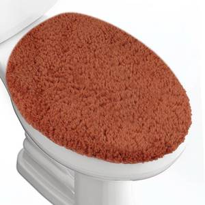 lot 2492 image: Baahrnom Microfiber Elongated Toilet Seat Cover 19.5x 15 Machine Washable Solid Toilet Lid Cover Adjustable Rubber Backing Fits Only 18-19.5 L x 14-16 W Elongated Toilet Seat