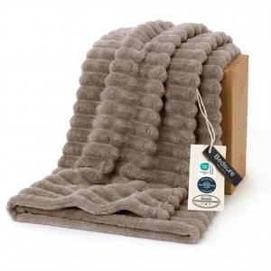 lot 3894 image: Bedsure GentleSoft Light Brown Fleece Blanket for Couch - Cozy Soft Blankets for Women, Cute Small Throws for Girls, 50x70 Inches