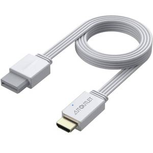 lot 4275 image: AUTOUTLET Wii to HDMI Cable Converter 1080P 5ft150cm for Full HD Device, Adapter with HDMI Male Cable Output Compatible with Nintendo Wii, Wii U, HDTV, Monitor-Supports All Wii Display Modes