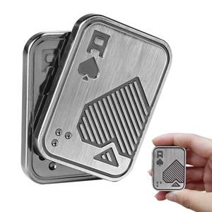 lot 4277 image: Fidget Toys Adults, EDC Metal Fidget Slider for Teens, Magnetic Poker Push Card, Adult Fidget Toy for Anxiety ADHD, Cool Office Gadgets for Men Dad, Stress Relief Clicker Gifts for Adults & Teen Boys