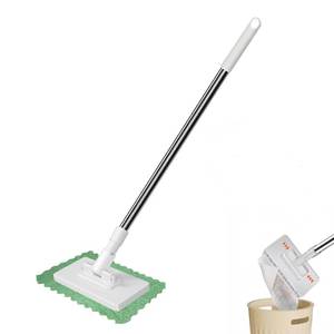 lot 4279 image: Snap Grip Mini Mop, Hands-Free Cloth Changing with 360° Rotating Head, Zero-Touch Portable Wall Mop for Floor, Tile and Mirror, Universal Pad Compatibility for Any Cloth Magic Cleaning Cloth