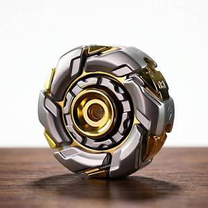lot 4285 image: Magnetic Transformable Fidget Spinner - Dual-Axis Metal Blades, 2.5 Min Spin Time, Premium EDC Stress Relief Toy for Adults & Teens, Office Desk Luxury Gift for Men (Black & Gold)
