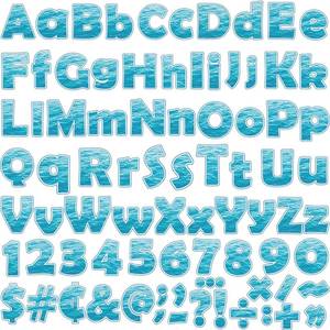 lot 4288 image: 260pcs Letters Combo Pack Set Ocean Sea Water Colorful Classroom Decorations Alphabet Letters Numbers Bulletin Board Block Accents Cutouts for Students Kids