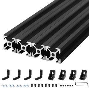 lot 4324 image: Seekliny 8Pack 2020 Aluminum Extrusion T-Slot 300mm Black Extruded Aluminum Profile 20x20 T-Slotted Framing European Standard Anodized Linear Rail for 3D Printer Accessories Parts