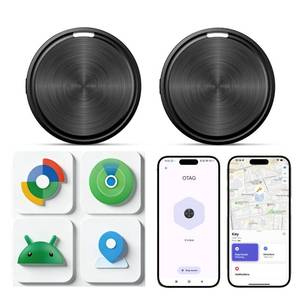 lot 4336 image: Air Tags-2 Pack Tracker Tag for iOS and Android, Work with Google Find Hub & Apple Find My APP, Long Battery Life, for KeysLuggageSuitcaseBackpackWallet, Black
