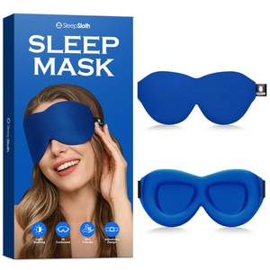 lot 4342 image: Sleep Eye Mask, 3D Contoured 100% Blackout Eye Mask, Sleep Mask with Adjustable Strap, Night Blindfold for Women Men, Eye Mask for Sleeping, Blue