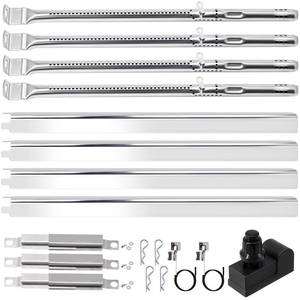 lot 4343 image: 463365021 Grill Parts for Charbroil Performance 4 Burner, DHLG-12 Igniter, G325-0002-W1 Heat Tent, G327-2100-W1 Burner, G428-5102-W1 Carryover Tube for Char-broil Performance 463365522, 463351021.