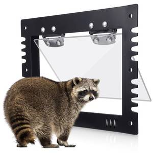 lot 4349 image: MorningRo 1 Pack 10.6 x 8.3 x 0.8 Raccoon One Way Excluder Door Inimitable Outside Live Trap Raccoon Repellent Dog Proof Eviction Possum Trap for Attics Home Farms