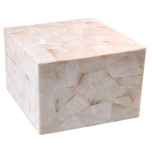 lot 6378 image: collectiblesBuy Antique Handmade mother of pearl Vintage Decorative Storage Box Square Small 4x4x3 inches White