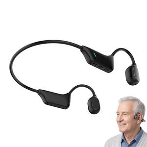 lot 6388 image: Bone Conduction Hearing Amplifier �� Open-Ear Personal Sound Amplifier with Feedback Suppression, Button Control, Wireless Streaming & Hands-Free Calling,Ultra Lightweight 0.88 oz,10-Hour Battery,IPX7 Water Resistant,Head-Mounted Design