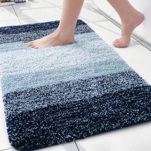 lot 6390 image: Arotive Microfiber Bathroom Rugs, Shaggy Soft and Absorbent Bath Rug, Non-Slip, Thick Plush Machine Washable Dry Bath Mats for Bathroom, Tub and Shower, 24x16, Dark Blue, Rectangular