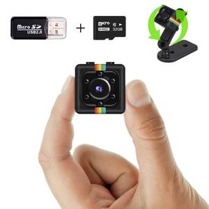 lot 6395 image: Bextgoo No WiFi Security Camera, 1080P Mini Spy Camera, Built-in 32GB TF Card,Photoshoot, 360° Rotating Bracket, Night Vision, Mini Cameras for Cycling, Travel Indoor Outdoor Security(Black)