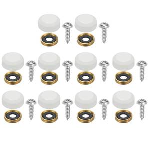 lot 4315 image: uxcell 10Pcs Decorative Mirror Screws with Caps, 0.55 Alloy Fixing Screw Covers, Mirror Screws Fasteners for Furniture, Crafts, Advertising Hardware, White