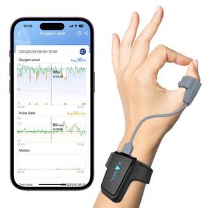 lot 6415 image: Wellue O2 Pulse Oximeter with Smart Reminder  Blood Oxygen Saturation Monitor for SpO2 and Heart Rate Tracking Continuously, Bluetooth Finger Ring with Free APP &PC Report, Style 1