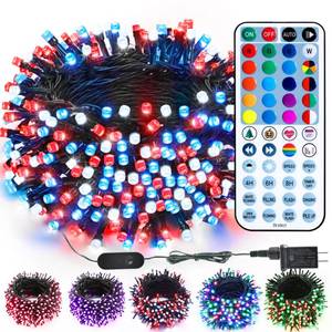 lot 6475 image: Brizled Color Changing RGB Christmas Lights, 66ft 200 LED Red White Blue String Lights Music Sync, 120 Modes Remote Dimmable Outdoor Mini Tree Light Indoor Plugin for July 4th Xmas Halloween