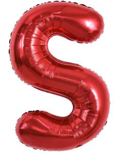 lot 10237 image: TONIFUL 40 Inch Large Bright Red Letter Balloons A-Z, Giant Jumbo Helium Foil Mylar Big Letter S Balloons for Birthday Party Anniversary Wedding Decorations