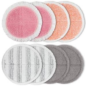 lot 10258 image: Spin Cordless Electric Mop Pads 6.56.36 inch steamelectric mop Pads Replacement for alfabotvmaitekoeousvm6devoackactorredkeygobot mop - Round Velcro Scrubber Pads for floor cleaning 8 Pack