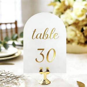 lot 10264 image: Wedding Table Numbers for Wedding Reception, White Table Numbers 1-30 Cards Decor Seating Chart for Events Anniversary Birthday Size 7x5 Inches, White