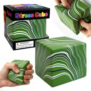 lot 10278 image: Slow Rising Stress Cube,Soft Squishy Toys,for Anxiety Relief, Cube Squishies Anxiety Stress Relief with (Green)