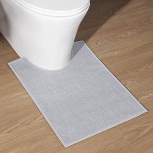 lot 10294 image: chakme Bathroom Rugs Mat U-Shaped 24x17, Ultra ThinNon Slip Bath Mat Small Quick Dry Absorbent Bath Matfor Bathroom Floor, (Light Grey, U-24x17)