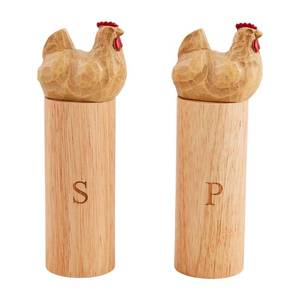 lot 10323 image: Mud Pie Chicken Salt Pepper Grinders 7 x 2 dia