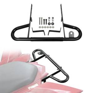 lot 11075 image: VEISUTOR Rear Wide Grab Bar for Raptor 700 06-24, Black Upgraded Aluminum Handle Bumper Assembly Kit for Yamaha Raptor 700  700R 2006-2024 Accessories