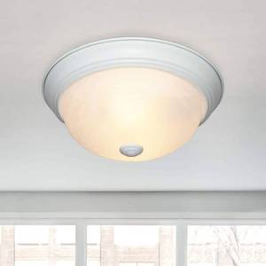 lot 11099 image: Designers Fountain 11 inch 2-Light White Flush Mount Ceiling Light  1257S-WH-AL