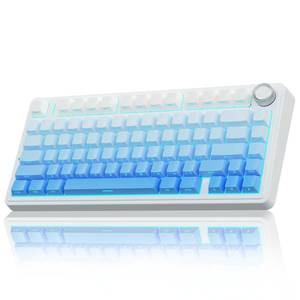 lot 11117 image: AULA F75 Pro Wireless Mechanical Keyboard,75% Hot Swappable Custom Keyboard,RGB Backlit,Pre-lubed Linear Switches,Side Printed PBT Keycaps Mechanical Gaming Keyboards,Gradient Blue