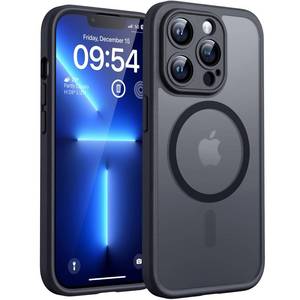 lot 12018 image: TOCOL Magnetic for iPhone 13 Pro Case, Upgraded Full Camera Protection, Compatible with Magsafe, Drop Protection, Translucent Matte Back Bumper Phone Cover 6.1 inch (Black)
