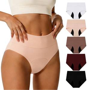lot 12057 image: IENIN Incontinence Underwear for Women Washable & Reusable Incontinence Underwear, Soft, Discreet, Absorbent, Machine-Washable (XL, Pack of 5)