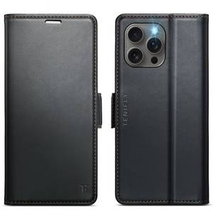 lot 12069 image: Tenifly for iPhone 15 Pro Max Case Wallet with RFID Blocking Card Holder, PU Leather Kickstand Protective Flip Phone Cover Fit for iPhone 15 Pro Max 6.7, Black