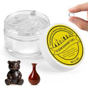 lot 12072 image: 6.310.6 OZ Clear Exhibit Gel, Reusable Museum Putty, Removable & No Residue Museum Exhibit Putty for Fixed Collection and Decorations, Prevent Exhibits Vibration, Falling (56E, Ounce, 6.3)
